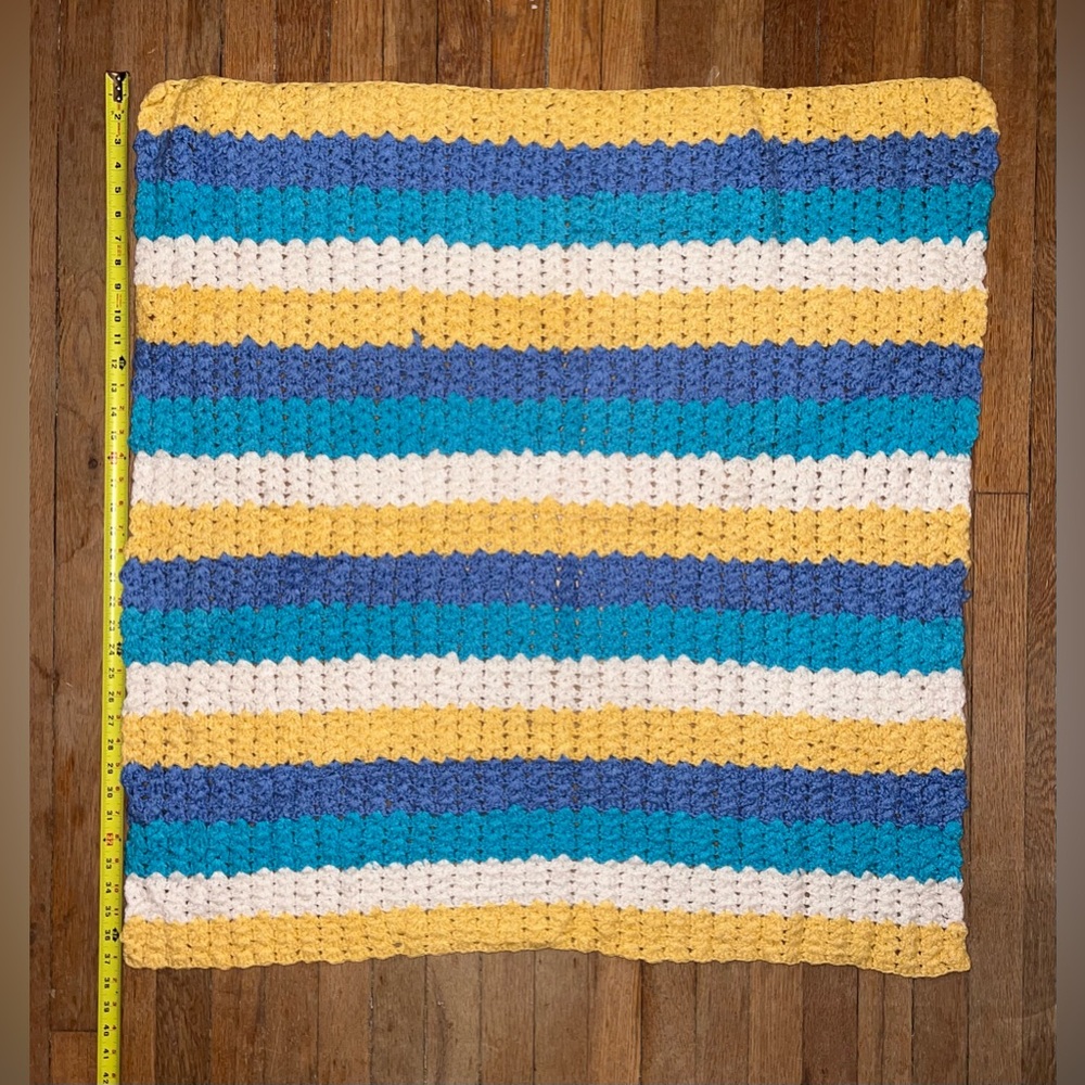 2 Hand Crocheted Baby Blankets